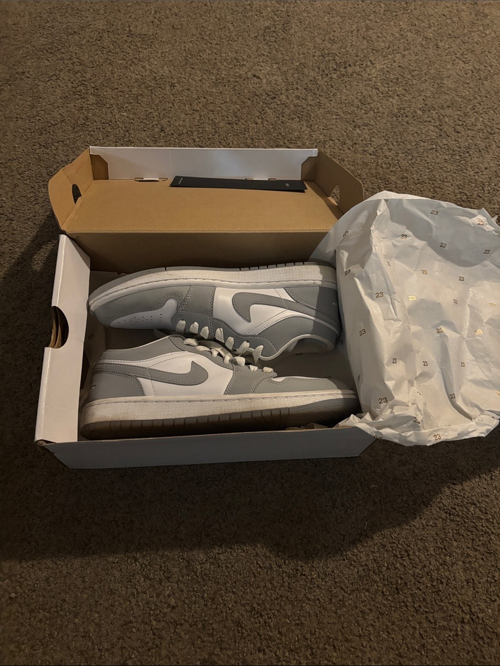 Nike Low-Top Sneakers in Gray and White
